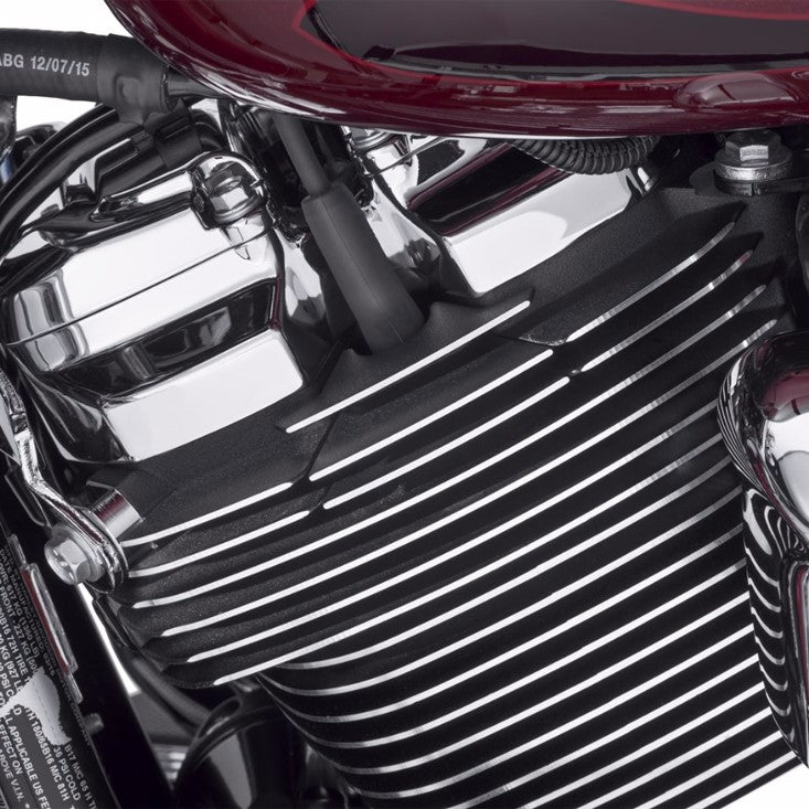 Harley-Davidson Gerippte Zündkerzenabdeckungen schwarz