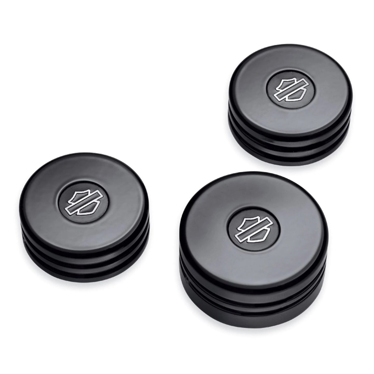 Harley-Davidson Schwarzglänzende Abdeckungen für Standrohrmuttern