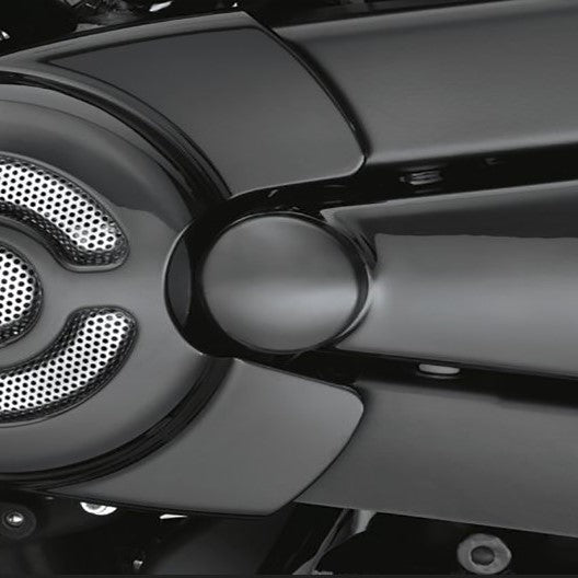 Harley-Davidson Abdeckungen für Schwingenachse schwarzgänzend