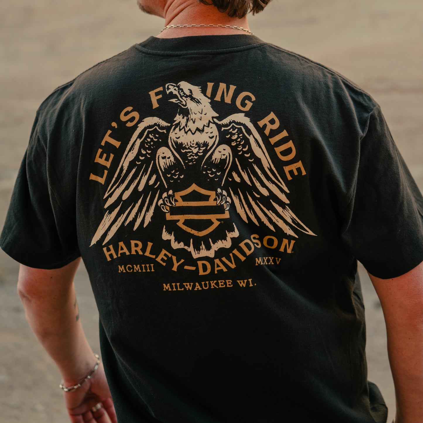 Harley-Davidson T-Shirt Eagel Lets F*king Ride!