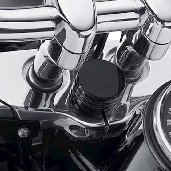 Harley-Davidson Defiance Lenkschaft-Bolzenabdeckung schwarzglänzend